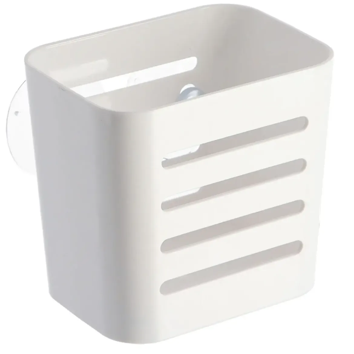 PANIER RECTANGULAIRE SUR VENTOUSES BLANC PETIT MODELE