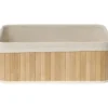 PANIER RECTANGULAIRE TGM BAMBOU TISSU LIN