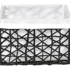 PANIER TGM PAPIER NOIR TISSU BLANC