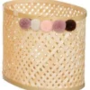 PANIER BAMBOU CAMPAGNE POMPON D.28X18X20.5CM