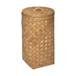 PANIER BOIS CLAIR LINGE D.31X54.5CM