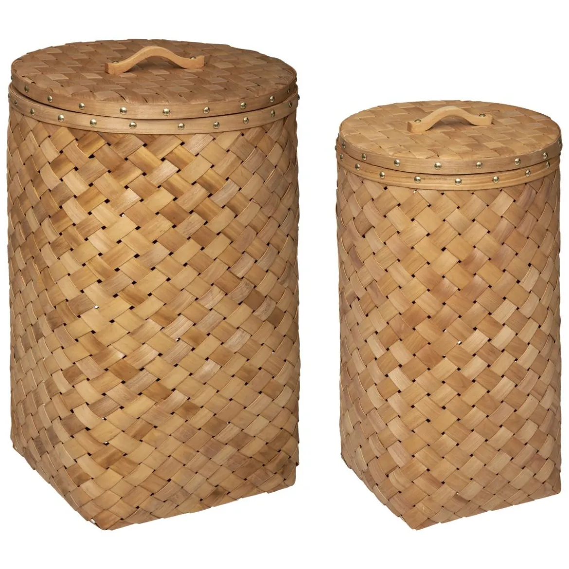 PANIER BOIS CLAIR LINGE D.31X54.5CM