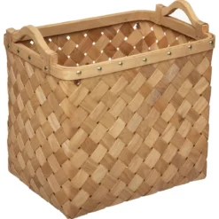 PANIER BOIS CLAIR RECTANGLE D.31.2X23.5X25.5CM