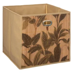 PANIER DE RANGEMENT BAMBOU PRINT 31X31CM