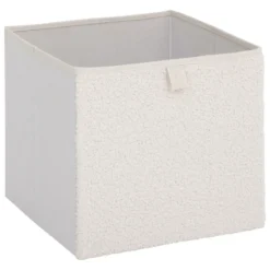 PANIER DE RANGEMENT BOUCLETTE BLANC 31X31CM