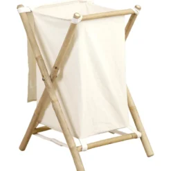PANIERE A LINGE CANNE DE BAMBOU PLIABLE