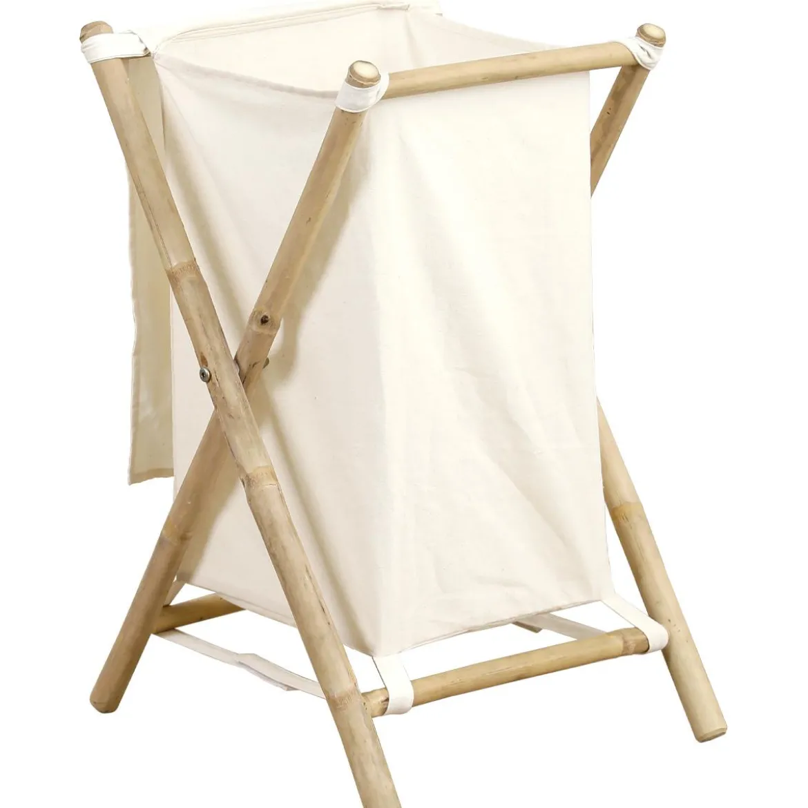 PANIERE A LINGE CANNE DE BAMBOU PLIABLE