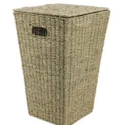 PANIERE A LINGE MATIERE VEGETALE AVEC COUVERCLE NATUREL