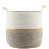 PANIERE A LINGE NATUREL MARRON CHINE D.40X42CM