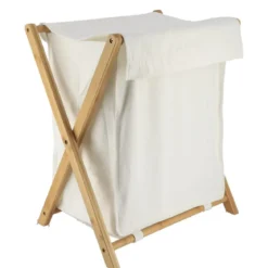 PANIERE A LINGE PLIABLE BAMBOU 54L NATUREL BAMBOU