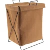 PANIERE A LINGE PLIABLE STRUCTURE METAL 50L MARRON