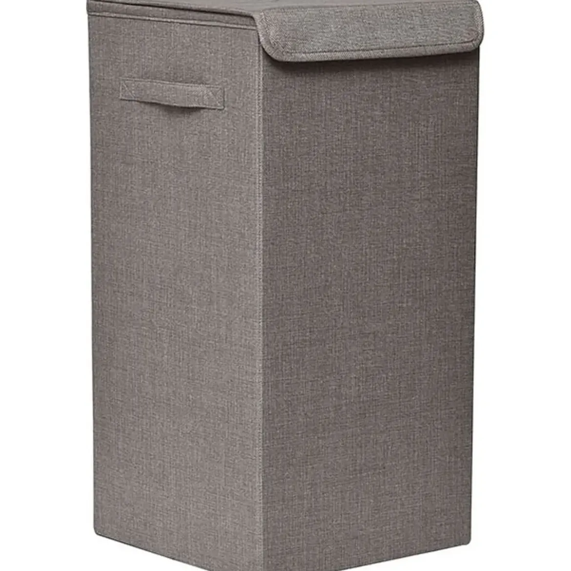 PANIERE A LINGE PLIABLE TISSU POLYESTER TAUPE CHINE