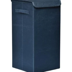 PANIERE A LINGE PLIABLE TISSU POLYESTER BLEU CANARD