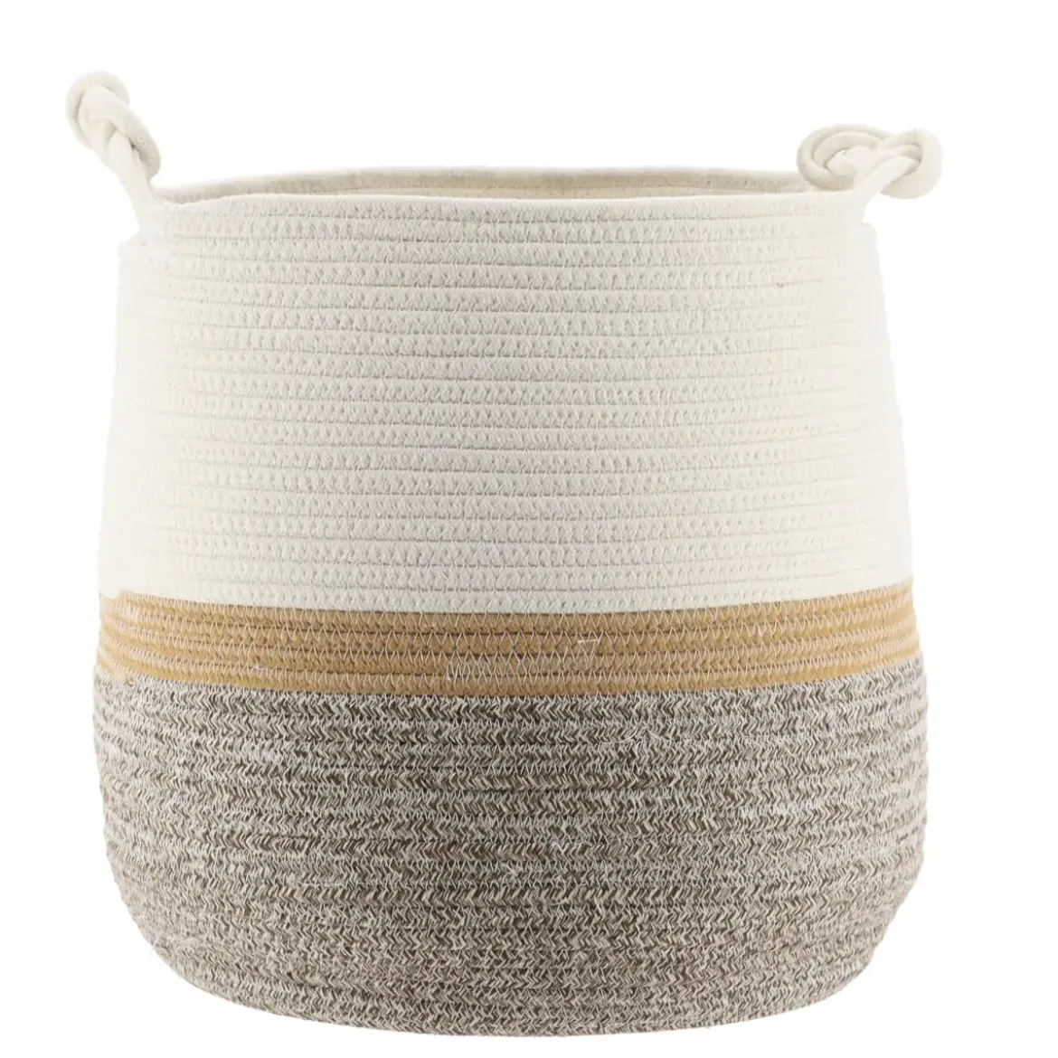 PANIERE A LINGE PM D33X37CM NATUREL MARRON CHINE