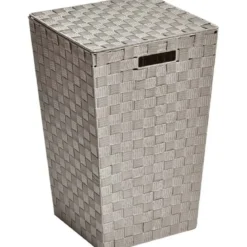 PANIERE A LINGE POLYESTER EVASEE TAUPE