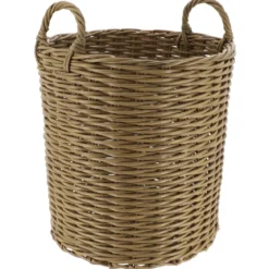 PANIERE A LINGE RECYCLE FACON OSIER 41X42CM NATUREL