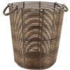 PANIERE A LINGE RECYCLE FACON ROTIN 35X38CM MARRON