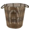 PANIERE A LINGE RECYCLE FACON ROTIN 30X31CM MARRON