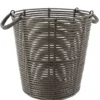 PANIERE A LINGE RECYCLE FACON ROTIN 30X31CM GRIS