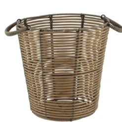 PANIERE A LINGE RECYCLE FACON ROTIN 30X31CM NATUREL