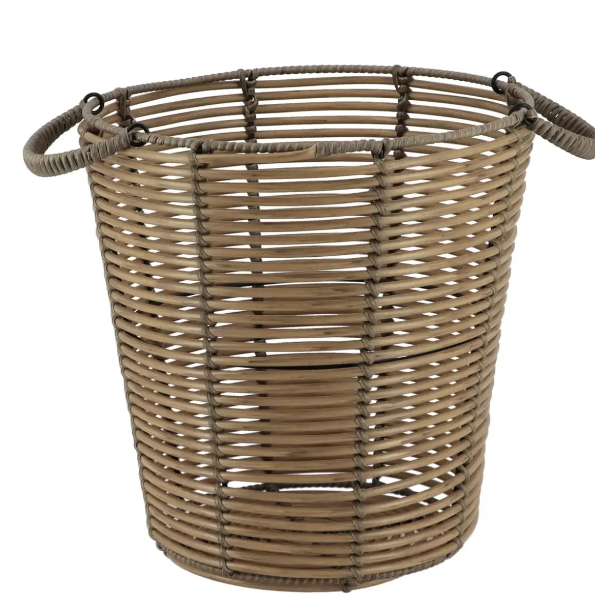 PANIERE A LINGE RECYCLE FACON ROTIN 30X31CM NATUREL