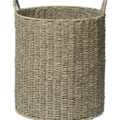 PANIERE A LINGE RONDE MATIERE VEGETALE 48X38CM NATUREL