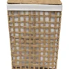 PANIERE A LINGE TRESSE RECTANGLE 38X26X48CM NATUREL LIN