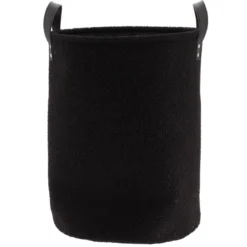 PANIERE A POLYESTER FACON BOUCLETTE 35X46CM NOIR