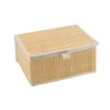 PANIERE BAMBOU AVEC COUVERCLE 25X19X12CM BAMBOU