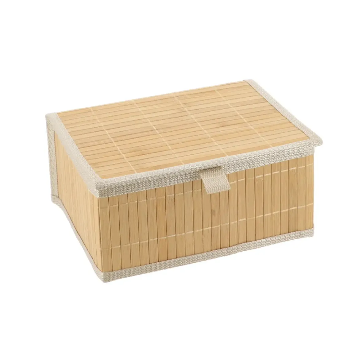 PANIERE BAMBOU AVEC COUVERCLE 25X19X12CM BAMBOU