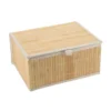 PANIERE BAMBOU AVEC COUVERCLE 30X24X15CM BAMBOU