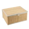 PANIERE BAMBOU AVEC COUVERCLE 34X26X16CM BAMBOU