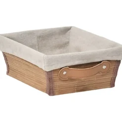 PANIERE DRESSING BAMBOU D.26X20.5X10.5CM BAMBOU TISSU LIN