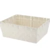 PANIERE DRESSING POLYESTER 31.5X39X15CM IVOIRE