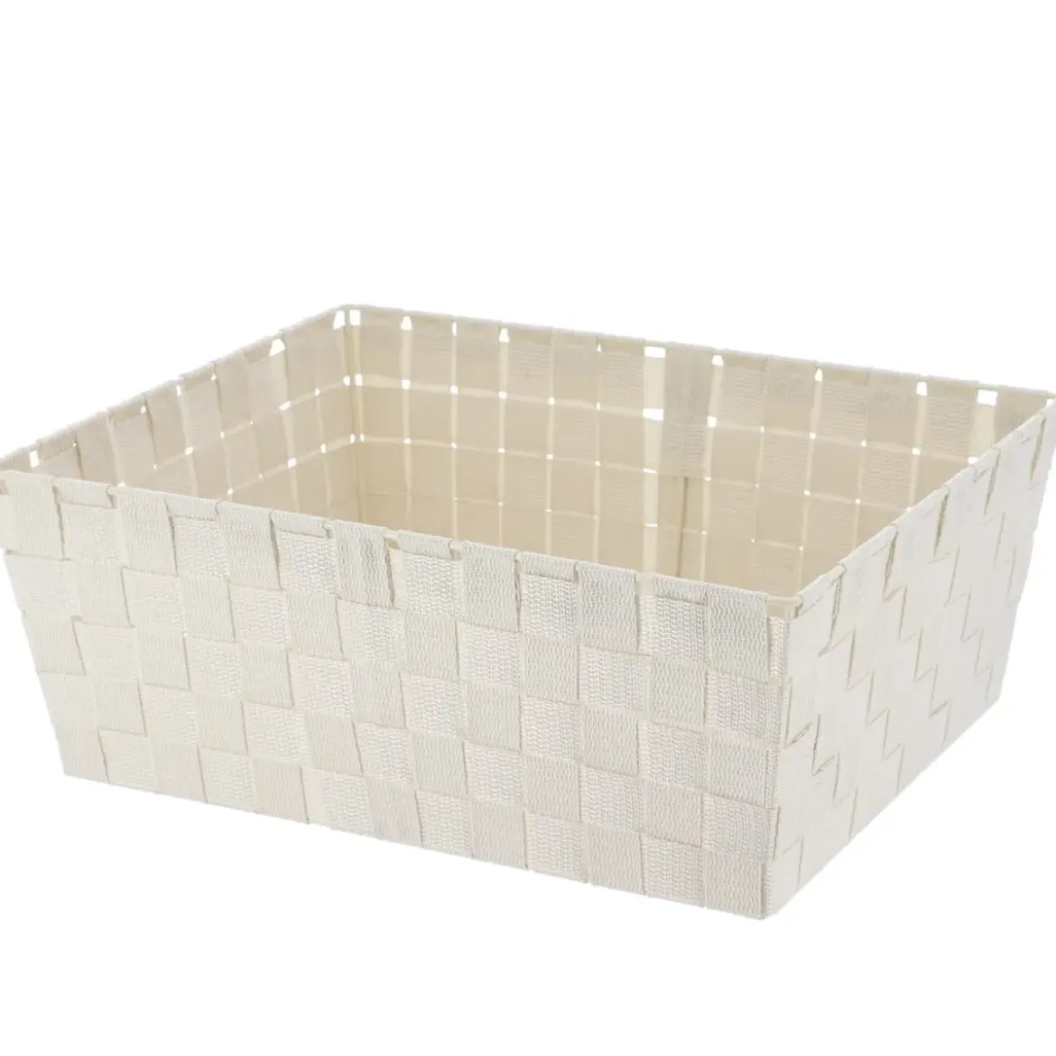 PANIERE DRESSING POLYESTER 31.5X39X15CM IVOIRE