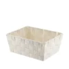 PANIERE DRESSING POLYESTER 19.5X25X10.5CM IVOIRE