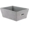 PANIERE DRESSING VELOURS COTELE 20.5X26X10.5CM GRIS
