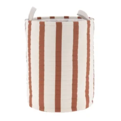 PANIERE EFFET RAYE IVOIRE MOCHA D.36X46CM