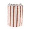 PANIERE EFFET RAYE IVOIRE MOCHA D.40X52CM