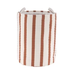 PANIERE EFFET RAYE IVOIRE MOCHA D.40X52CM