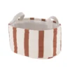 PANIERE EFFET RAYE IVOIRE MOCHA D.33X23X16CM