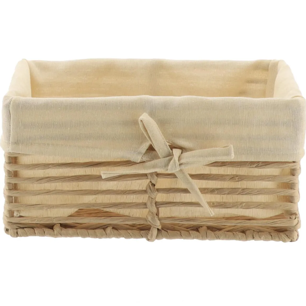 PANIERE EN PAPIER 25X16.5X12CM NATUREL TISSU NATUREL