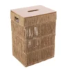 PANIERE L RECT COUV MDF EFFET BOIS 34X26X47CM NATUREL