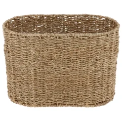 PANIERE OVALE MATIERE VEGETALE 36X21X25CM NATUREL