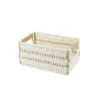 PANIERE PAPIER BICOLORE 22X14X10.5CM BLANC NATUREL