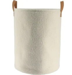 PANIERE POLYESTER FACON BOUCLETTE 40X52CM NATUREL