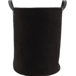 PANIERE POLYESTER FACON BOUCLETTE 40X52CM NOIR