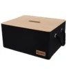 PANIERE RECTANGLE EN POLY COUV BAMBOU 35X28X17.5CM NOIR