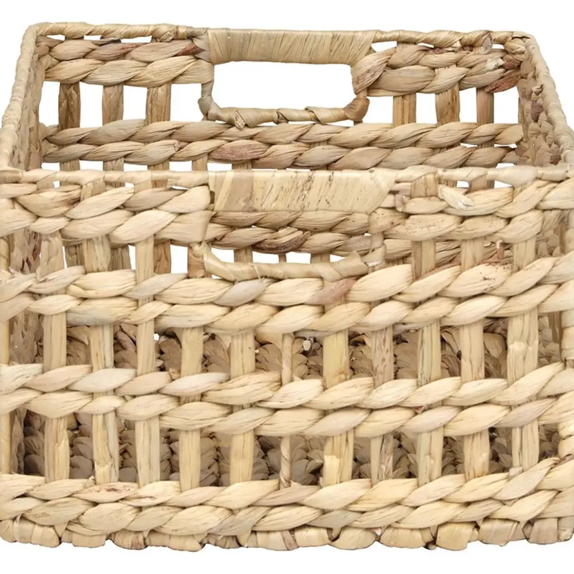 PANIERE RECTANGULAIRE GM AJOUREE MATIERE VEGETALE NATUREL