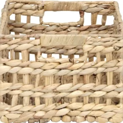 PANIERE RECTANGULAIRE MM AJOUREE MATIERE VEGETALE NATUREL